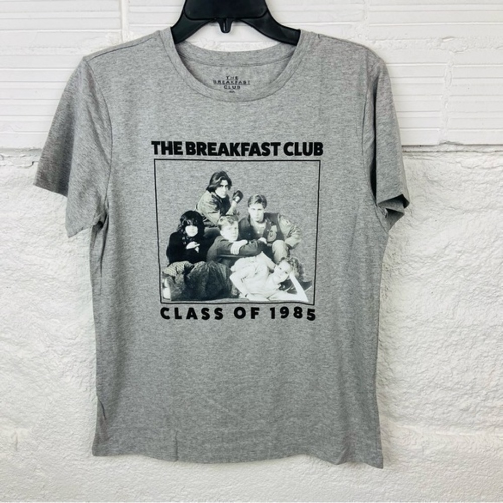 NWOT THE BREAKFAST CLUB movie gray graphic short sleeve shirt size small